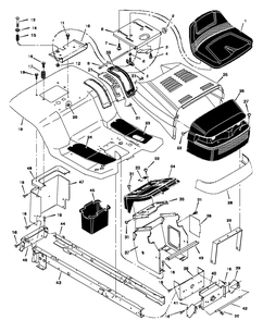Part Location Diagram of 94187E717 Briggs and Stratton Panel, Rear